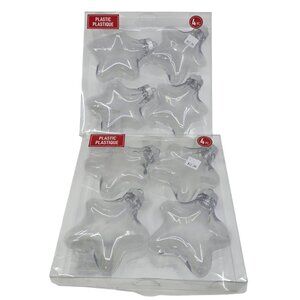 Make Market Clear Fillable DIY Star-shaped Christmas Ornaments 8 pcs NEW